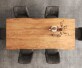 Table à manger Edge 200x100 XL acacia naturee Troa métal noir Live-Edge 4